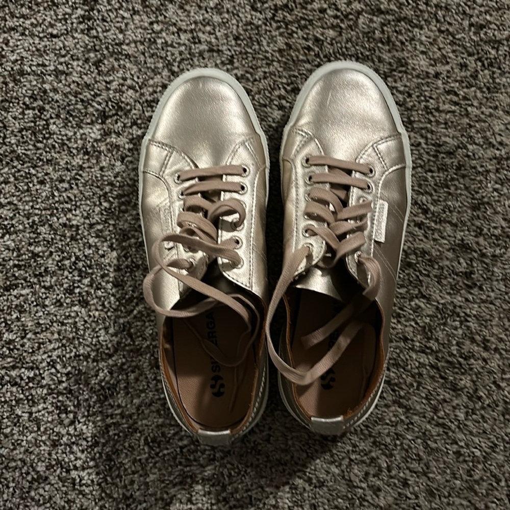 Superga - rose gold leather
